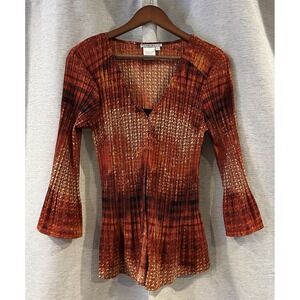 Vintage Fred David Fairycore Rustic Flare Top Size Large‎ 90s Y2K